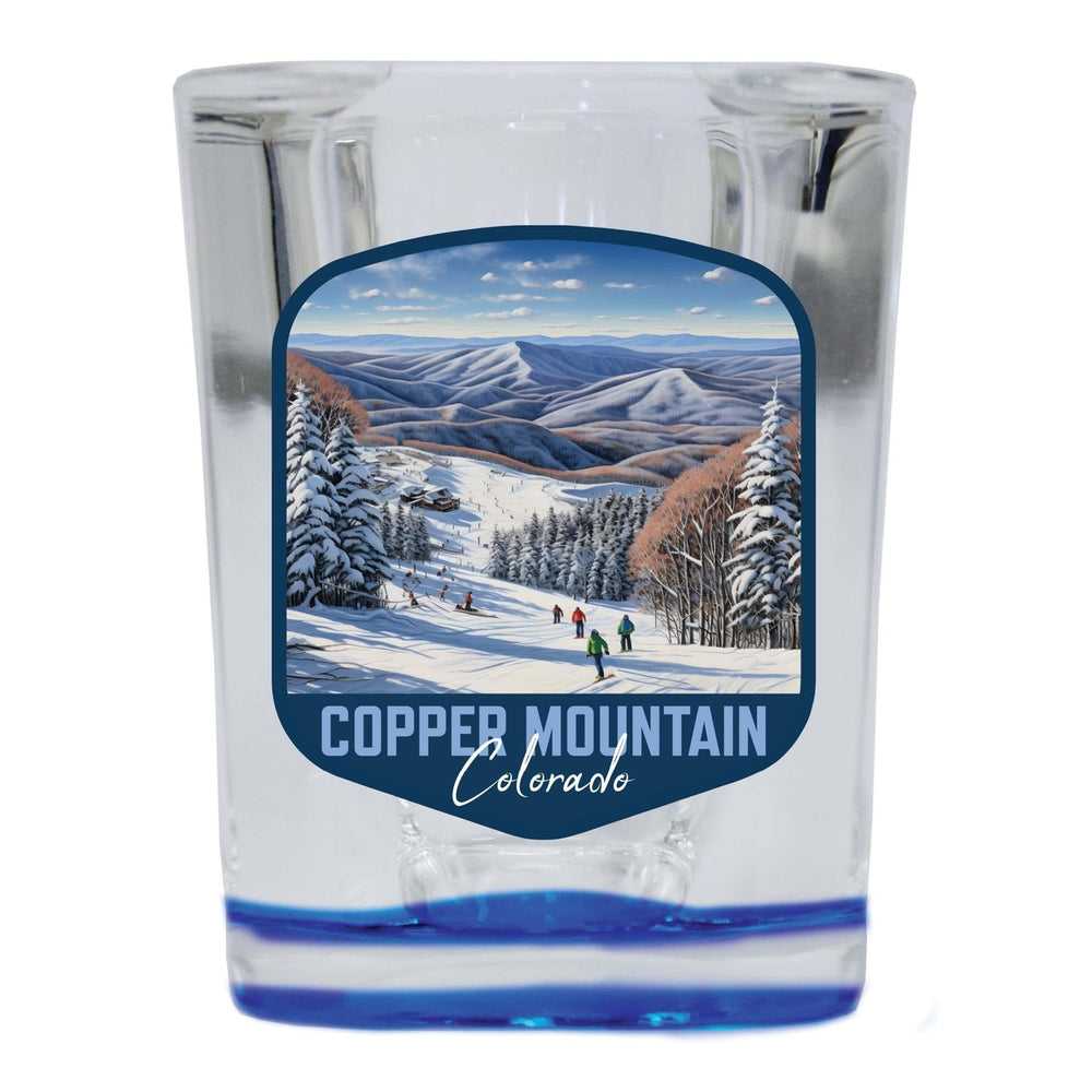 Copper Mountain B Souvenir 2.5 Ounce Shot Glass Square Base Image 2