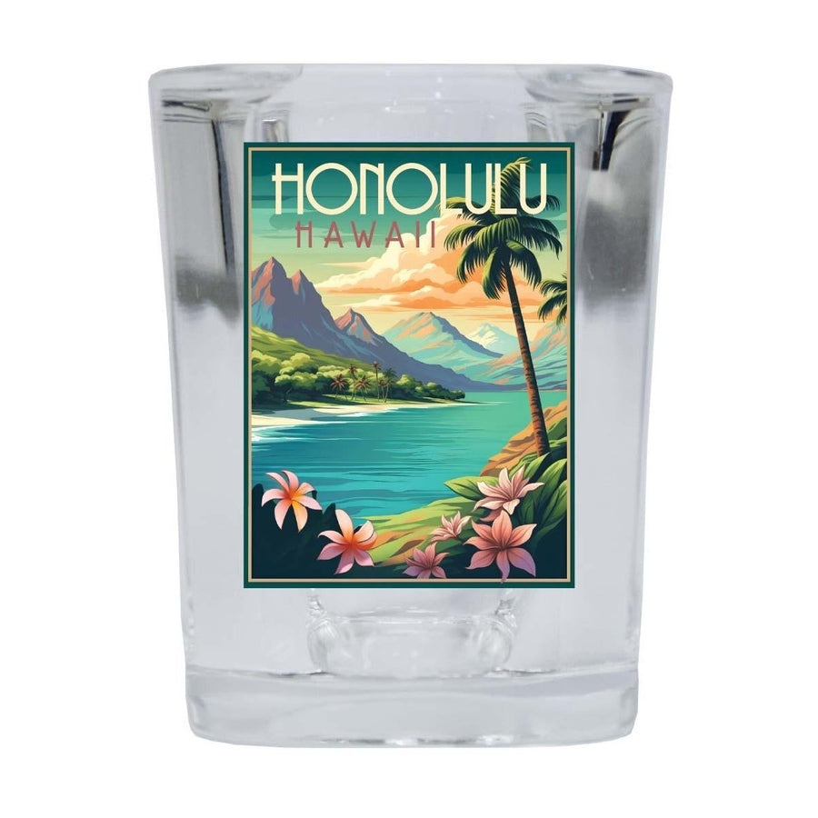 Honolulu Hawaii C Souvenir 2.5 Ounce Shot Glass Square Image 1