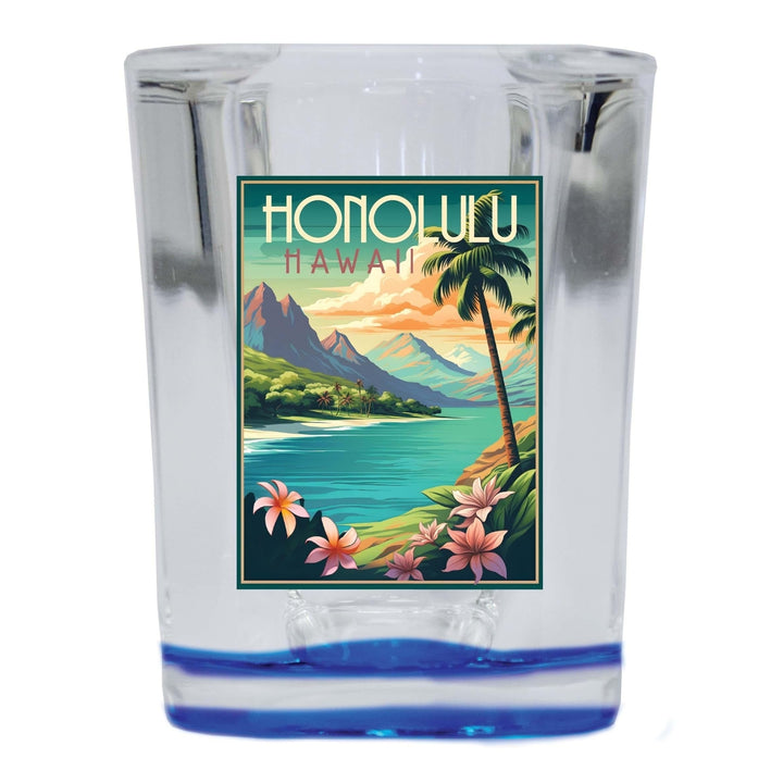 Honolulu Hawaii C Souvenir 2.5 Ounce Shot Glass Square Image 2