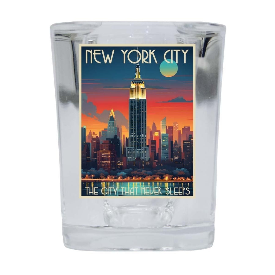 York City B Souvenir 2.5 Ounce Shot Glass Square Image 1