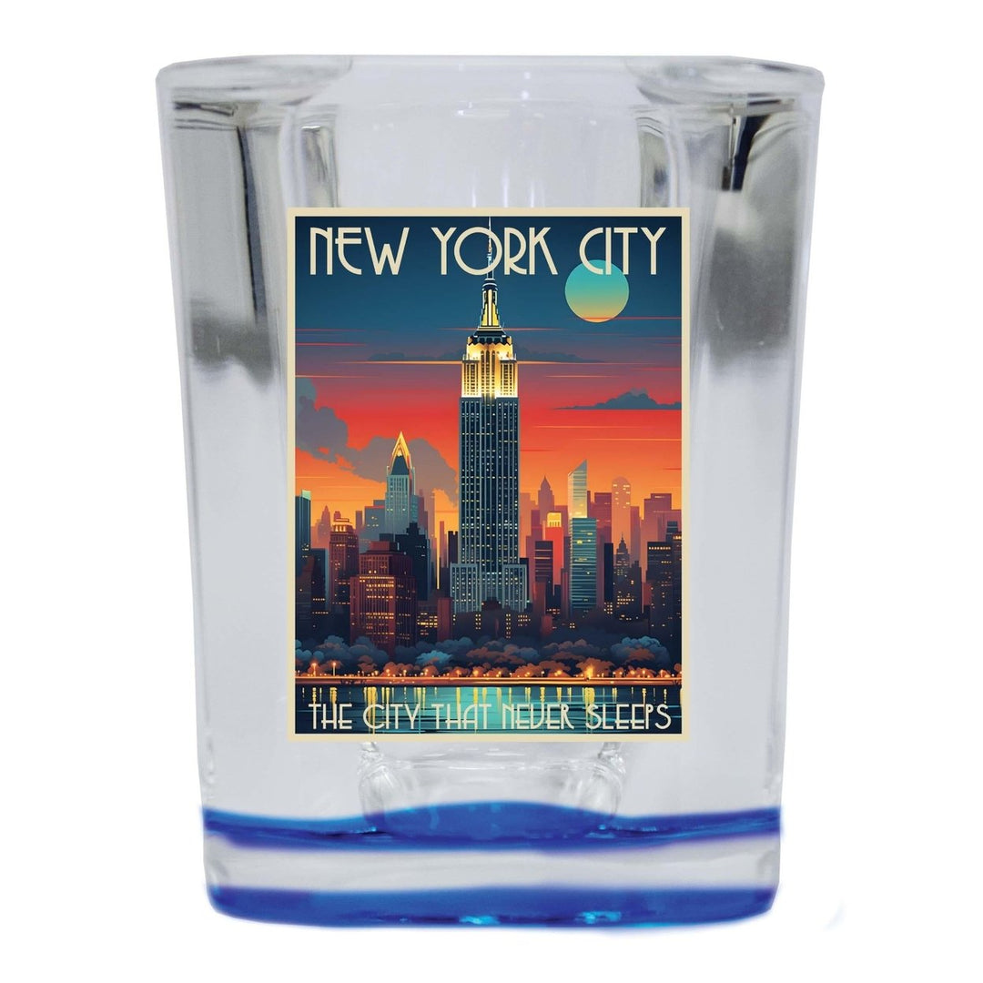 York City B Souvenir 2.5 Ounce Shot Glass Square Image 1