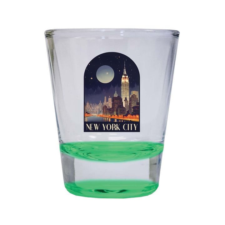 York City C Souvenir 1.5 Ounce Shot Glass Round Image 1