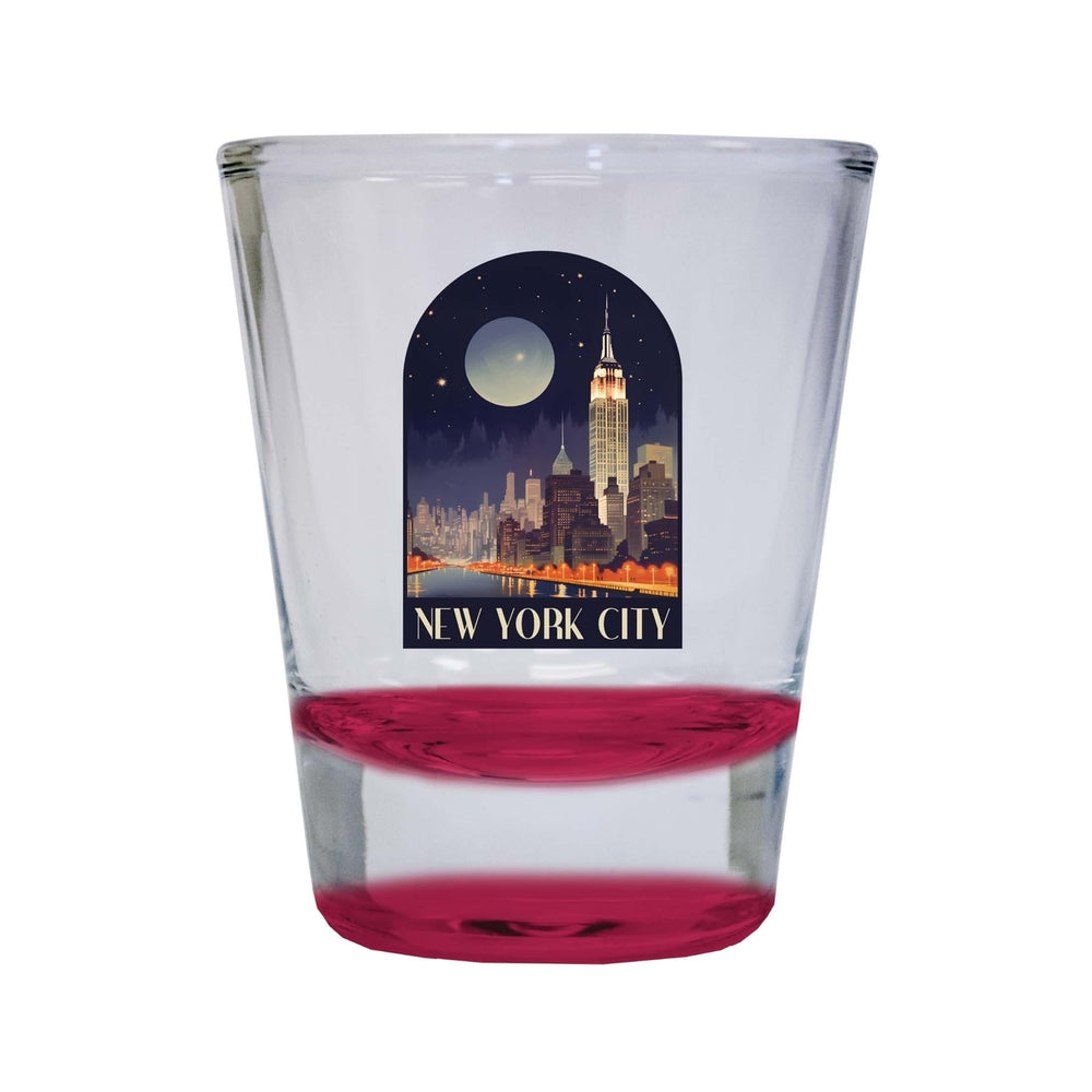 York City C Souvenir 1.5 Ounce Shot Glass Round Image 2