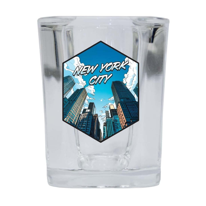 York City E Souvenir 2.5 Ounce Shot Glass Square Image 1