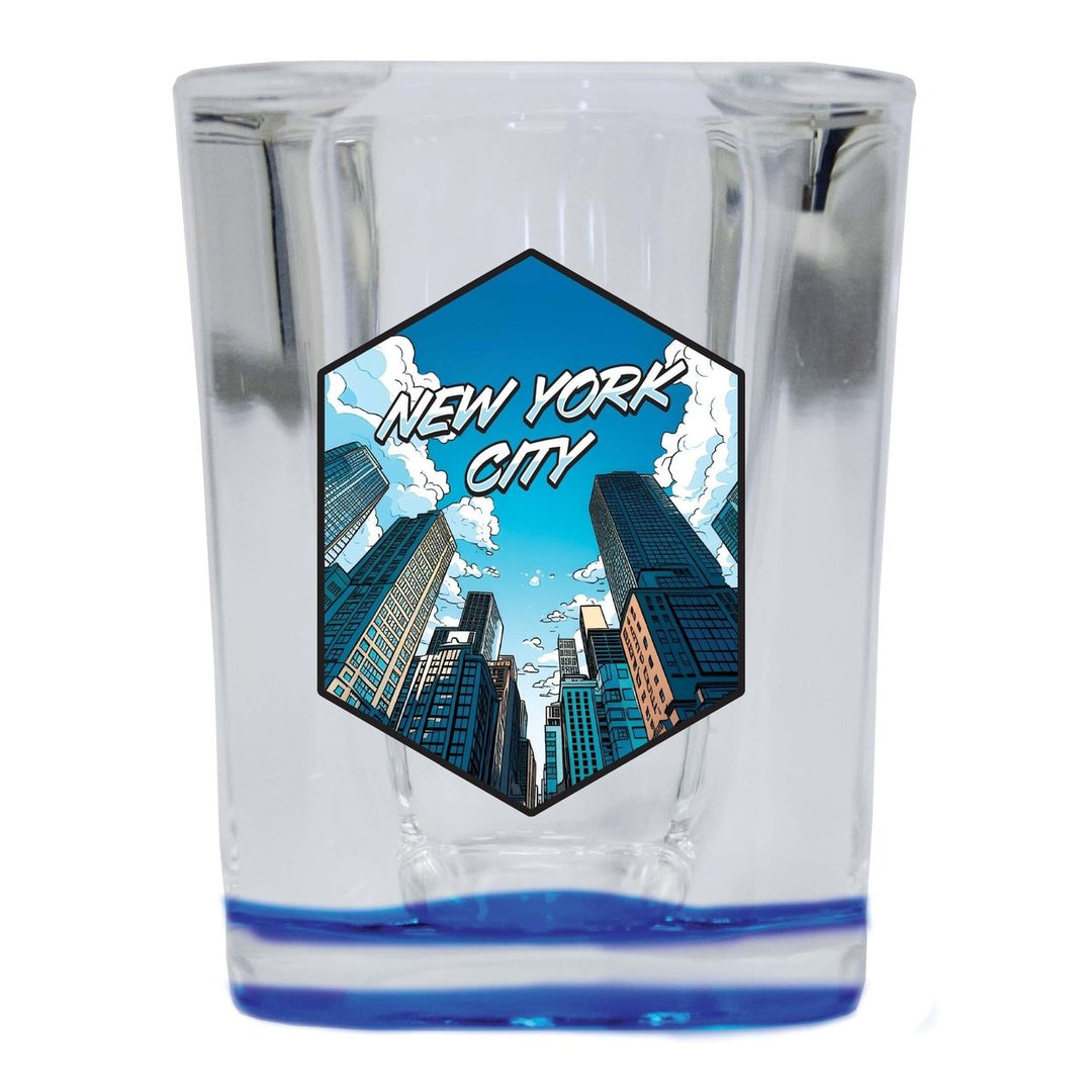 York City E Souvenir 2.5 Ounce Shot Glass Square Image 1