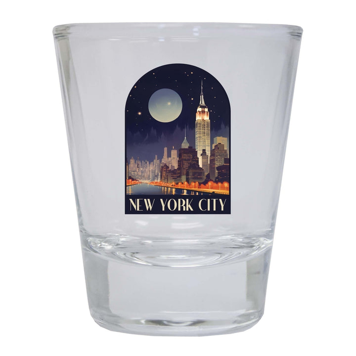 York City C Souvenir 1.5 Ounce Shot Glass Round Image 3