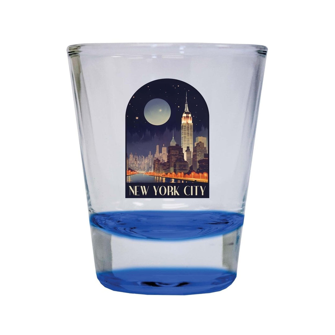 York City C Souvenir 1.5 Ounce Shot Glass Round Image 4