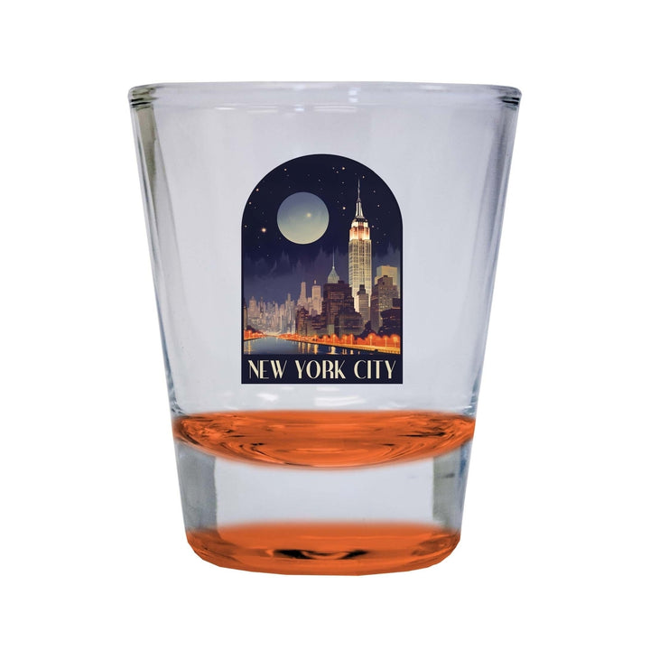 York City C Souvenir 1.5 Ounce Shot Glass Round Image 4