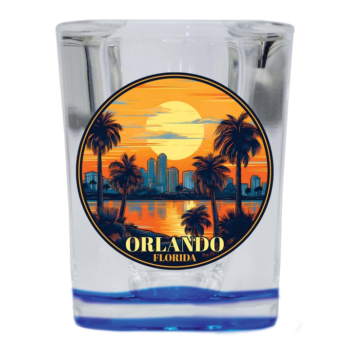 Orlando Florida B Souvenir 2.5 Ounce Shot Glass Square Base Image 1