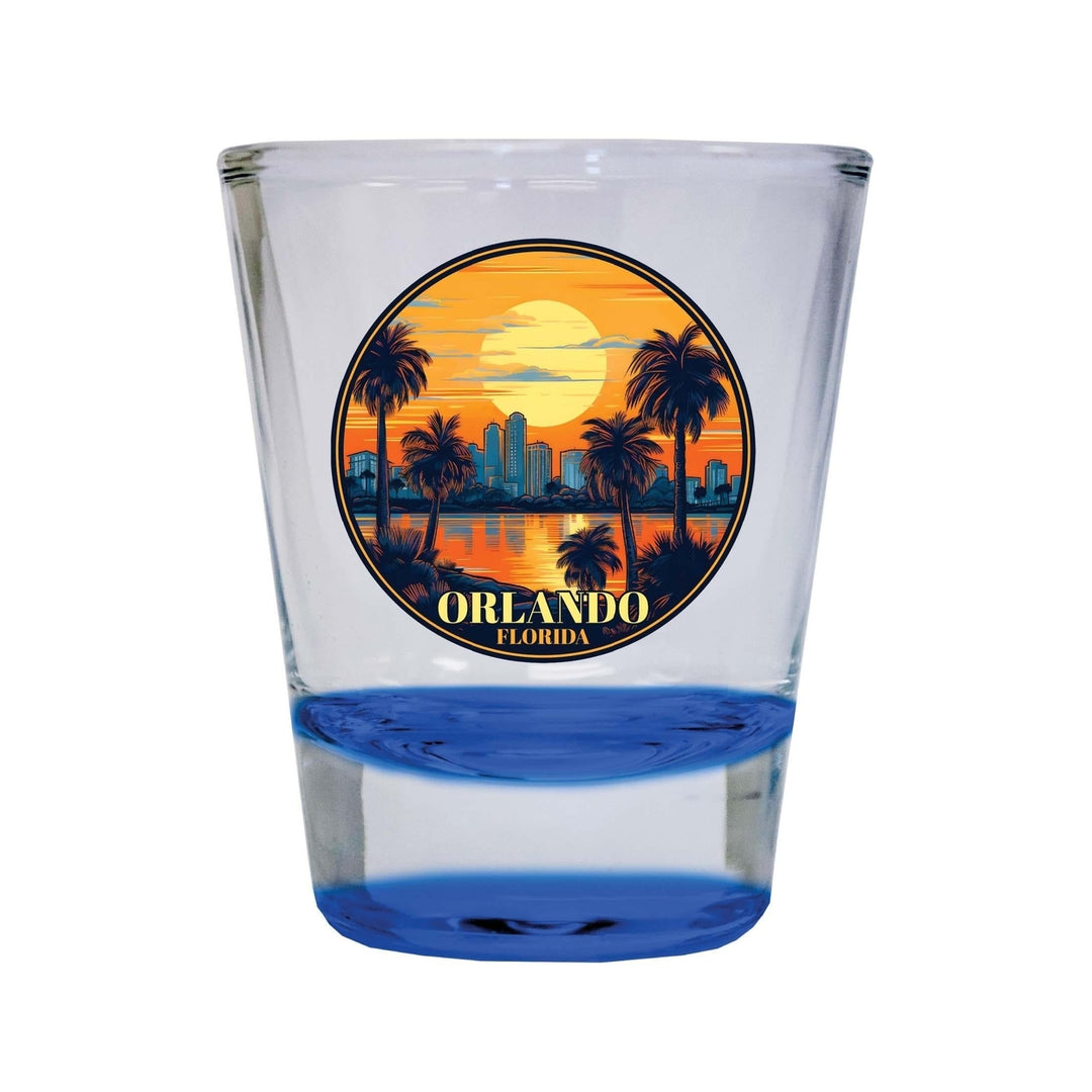 Orlando Florida B Souvenir 1.5 Ounce Shot Glass Round Image 1