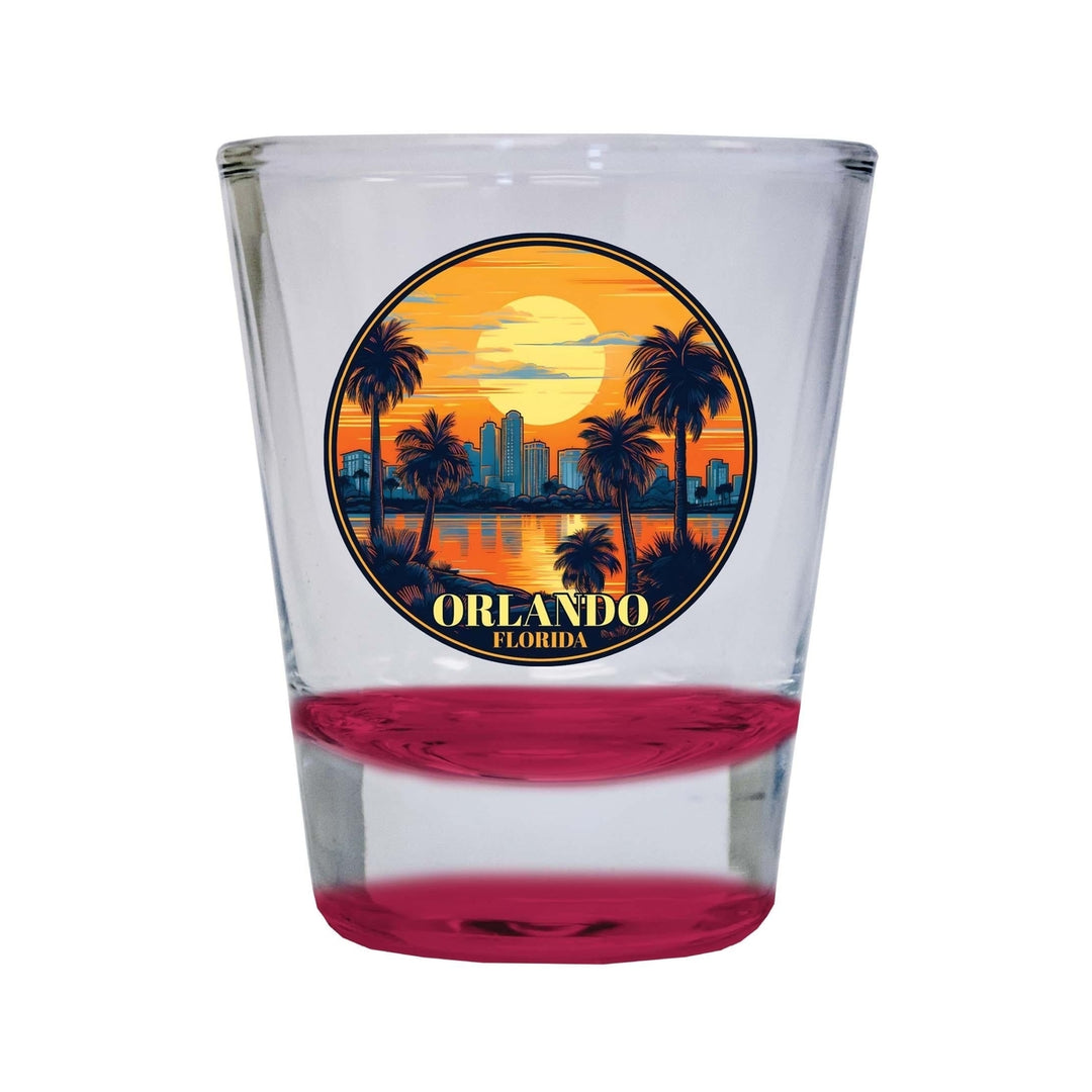 Orlando Florida B Souvenir 1.5 Ounce Shot Glass Round Image 2