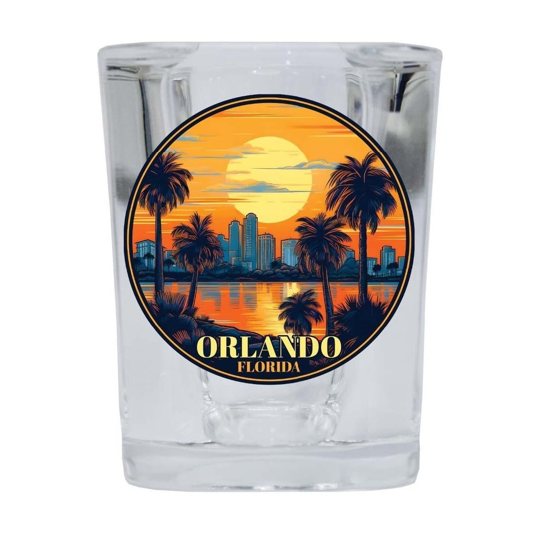 Orlando Florida B Souvenir 2.5 Ounce Shot Glass Square Base Image 2