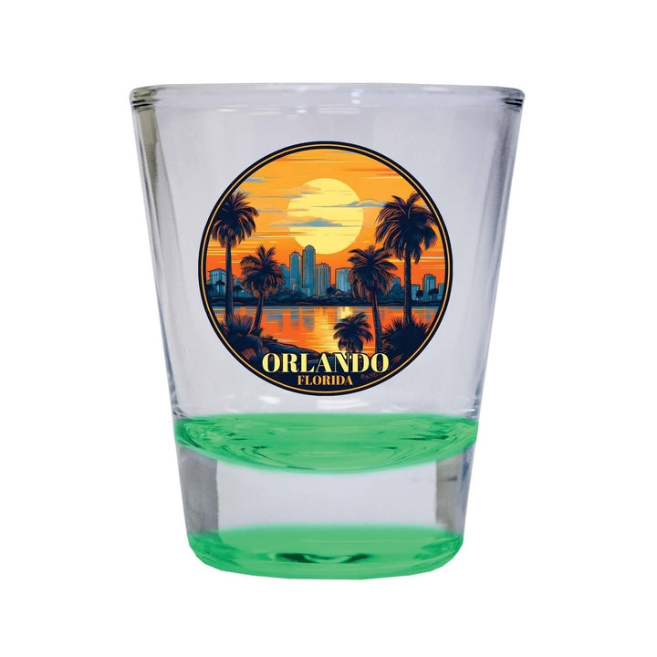 Orlando Florida B Souvenir 1.5 Ounce Shot Glass Round Image 3