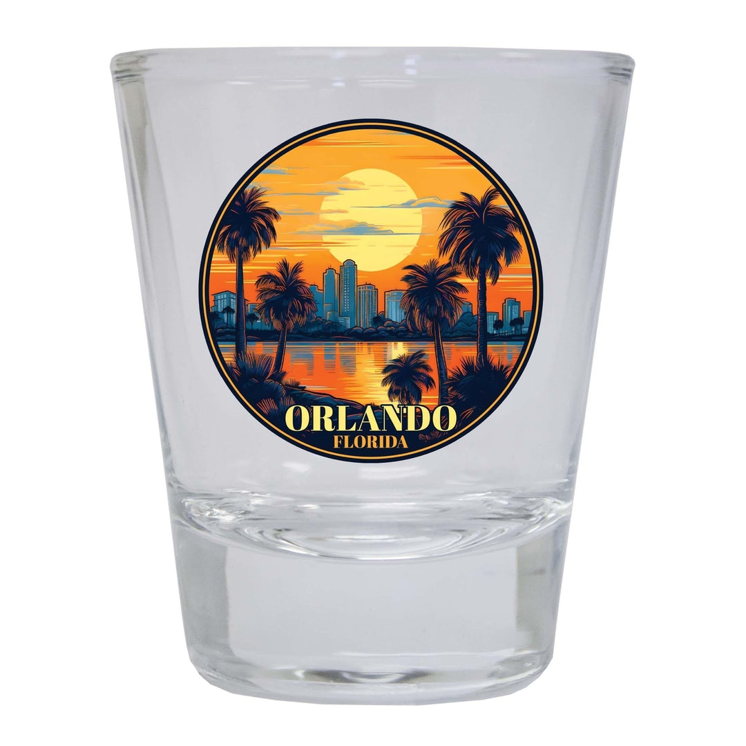 Orlando Florida B Souvenir 1.5 Ounce Shot Glass Round Image 4