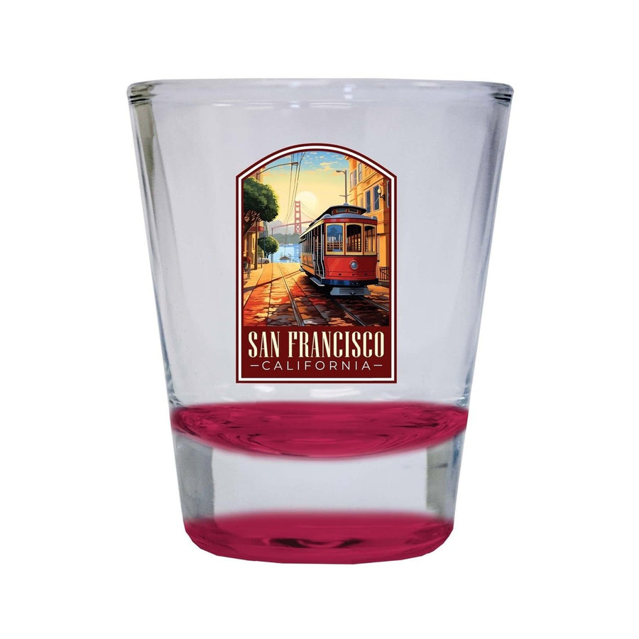 San Francisco California C Souvenir 1.5 Ounce Shot Glass Round Image 1