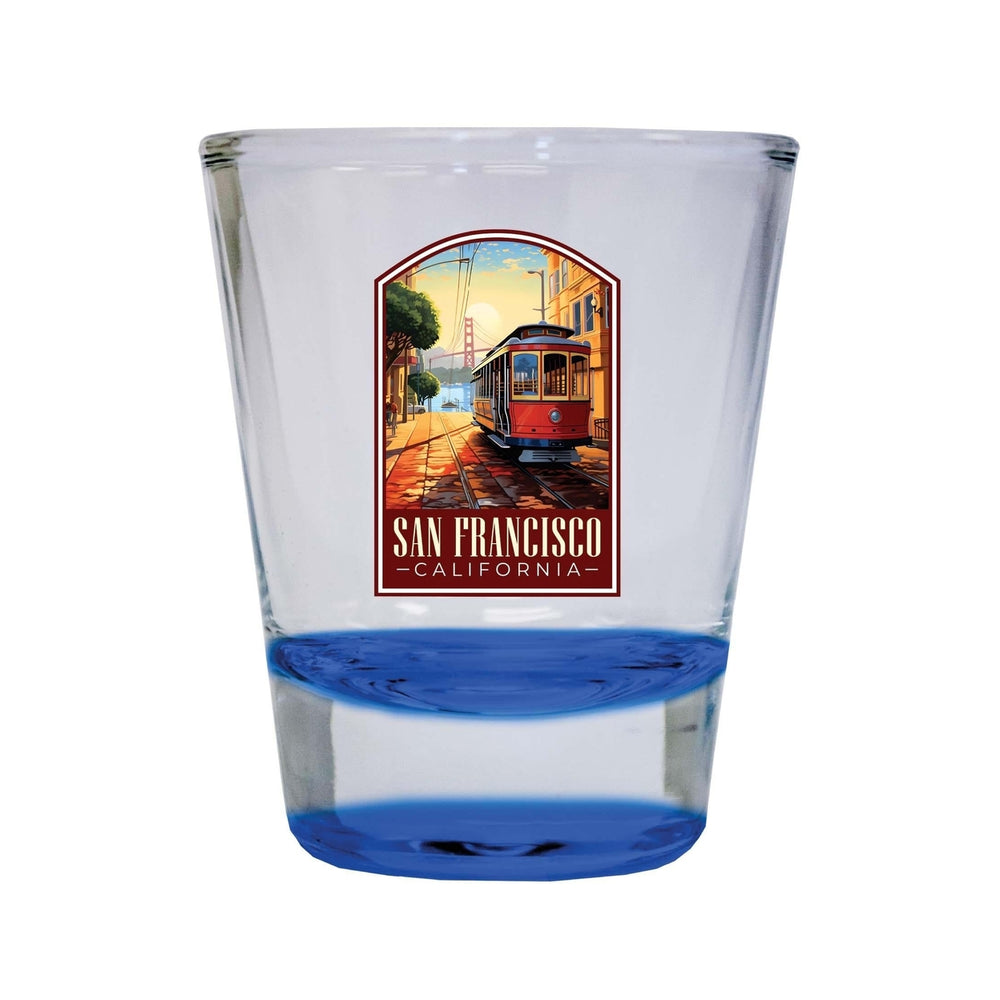 San Francisco California C Souvenir 1.5 Ounce Shot Glass Round Image 2