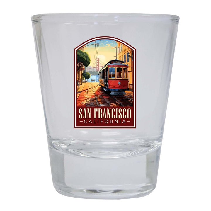 San Francisco California C Souvenir 1.5 Ounce Shot Glass Round Image 1