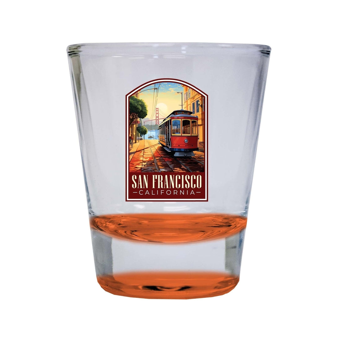 San Francisco California C Souvenir 1.5 Ounce Shot Glass Round Image 4