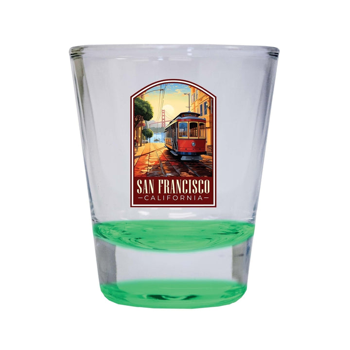 San Francisco California C Souvenir 1.5 Ounce Shot Glass Round Image 4