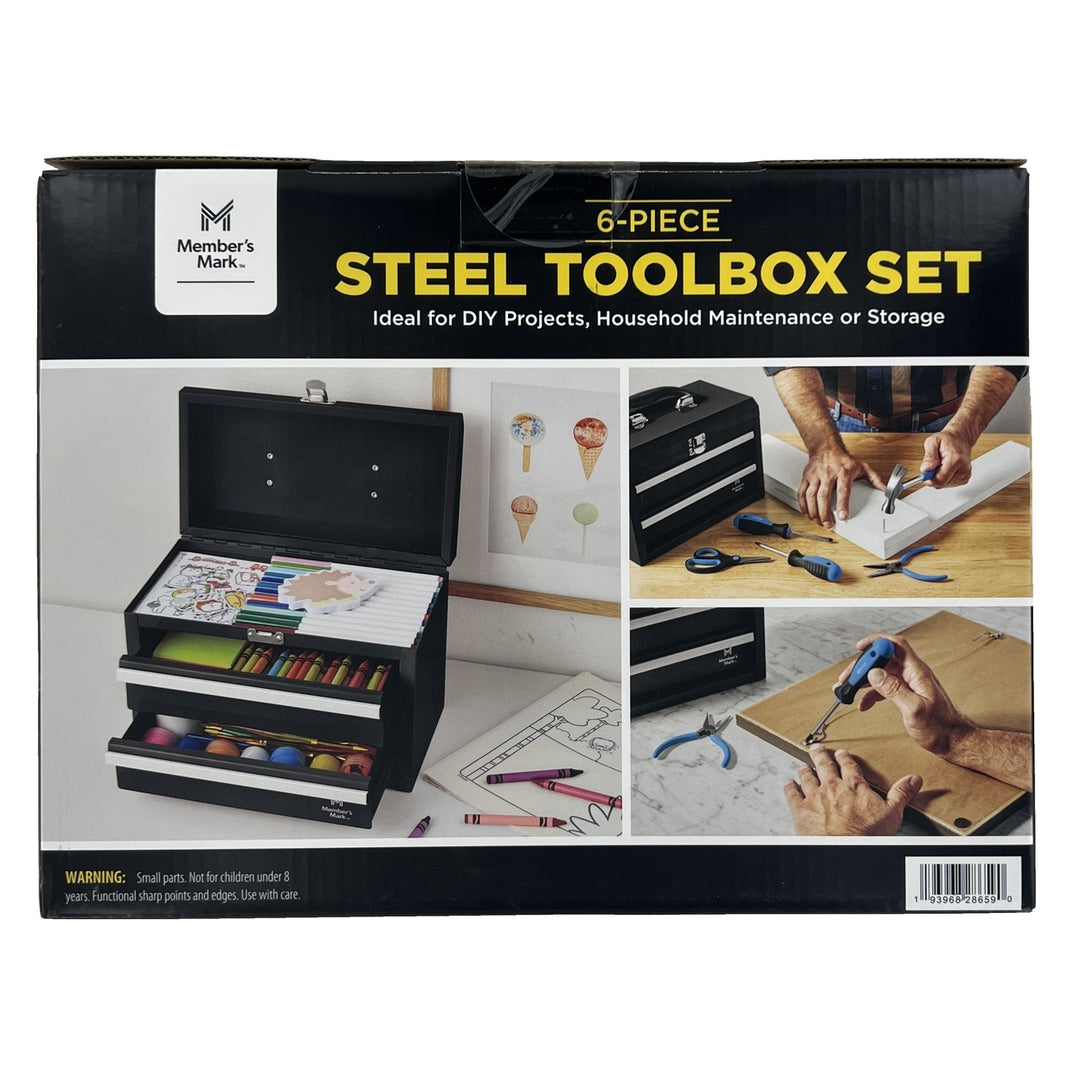 Members Mark 11" Toolbox with 5 Piece Tool Set - Black Image 2