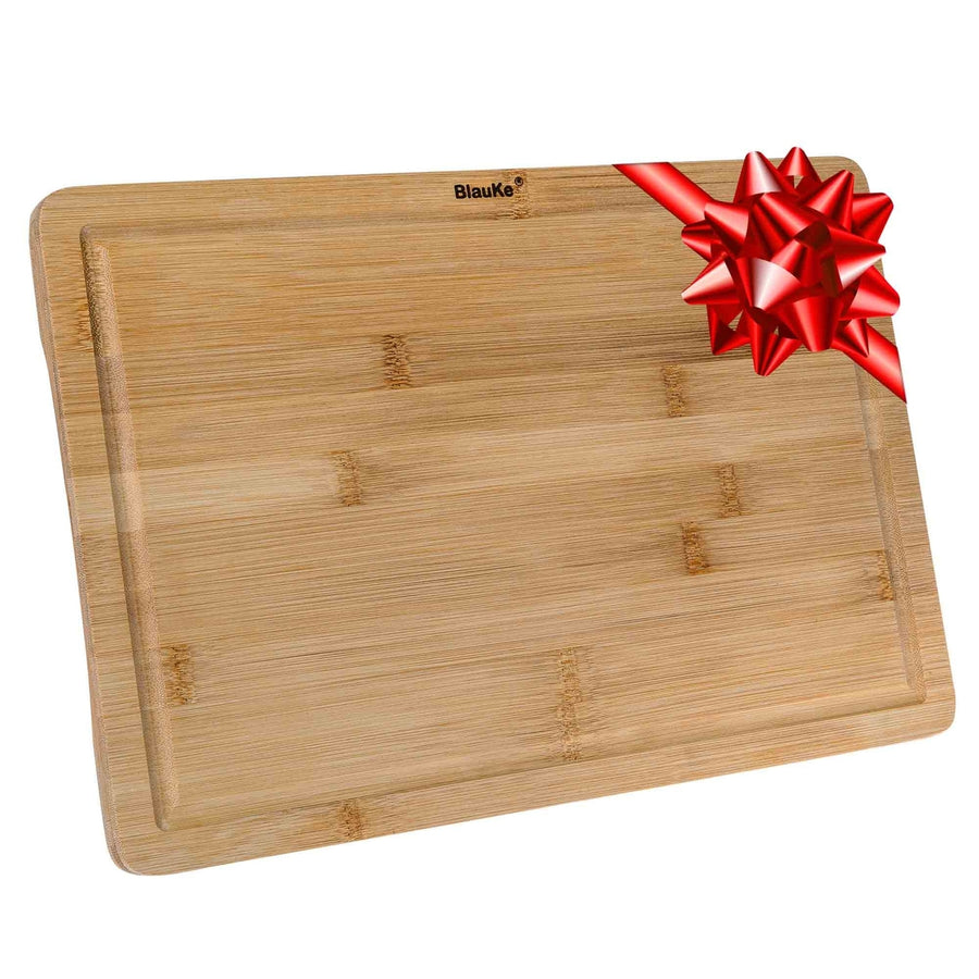 Wood Cutting Board for Kitchen 15x10 inch - Wooden Serving Tray - Large Bamboo Chopping Board with Juice Groove and Image 1