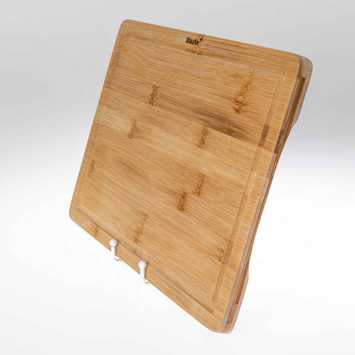 Bamboo Cutting Board 15x10 inch Double Sided Serving Tray with Juice Groove Handles Image 9