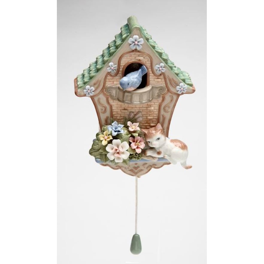 Ceramic Cat Music Box 4.9x3x6.4 Birdhouse Gift for Cat Image 3