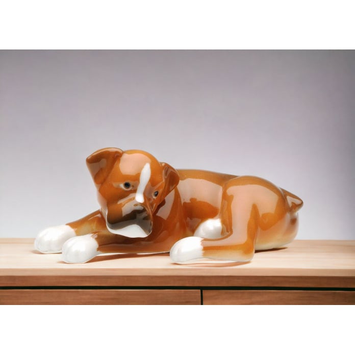 Ceramic Saint Bernard Dog Figurine 1 5/8"H Gift for Dog Lovers Image 2