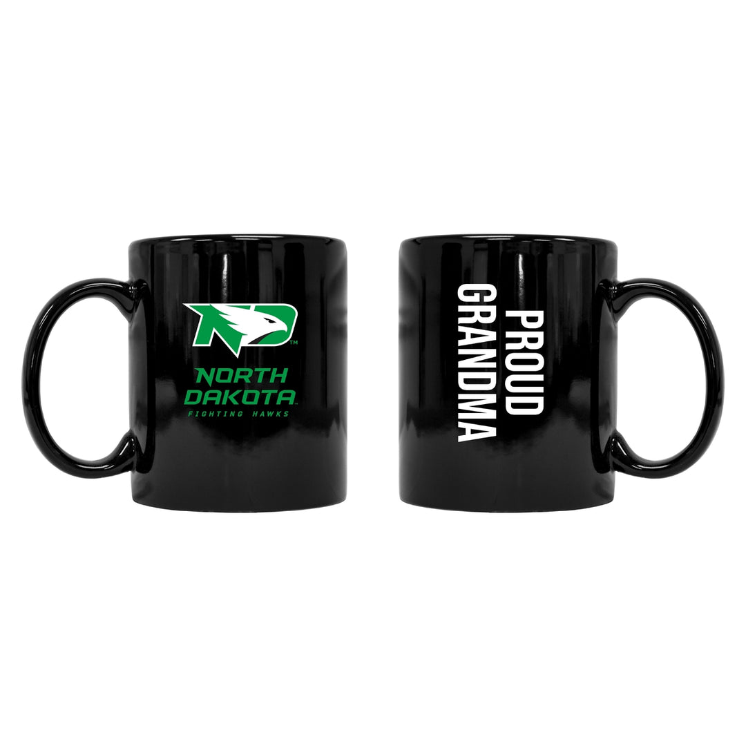 North Dakota Fighting Hawks Grandpa and Grandma Ceramic Coffee Mug Image 1