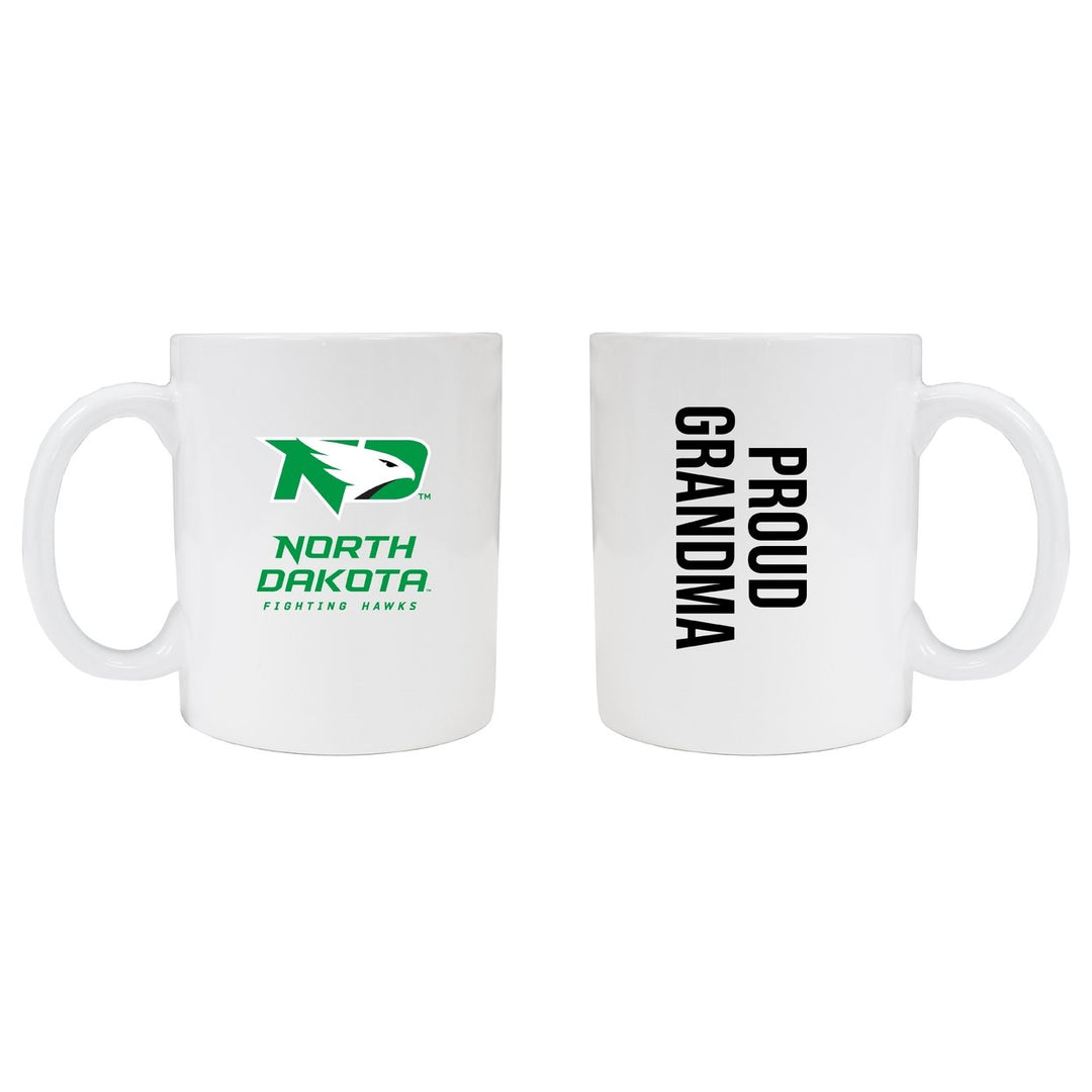 North Dakota Fighting Hawks Grandpa and Grandma Ceramic Coffee Mug Image 3