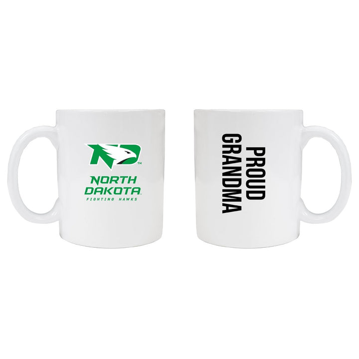 North Dakota Fighting Hawks Grandpa and Grandma Ceramic Coffee Mug Image 3