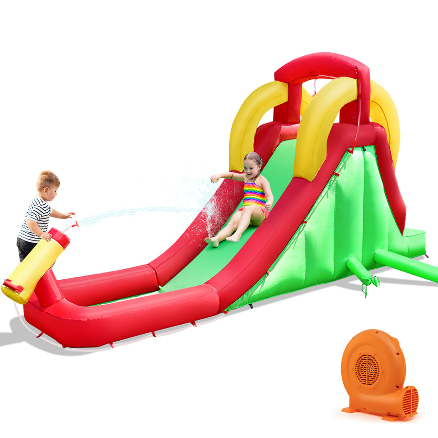 Inflatable Water Slide Bounce House Bouncer Kids Jumper Climbing w/ 350W Blower Image 1