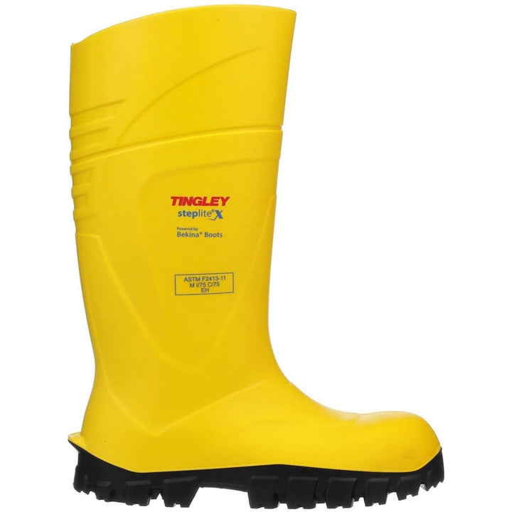 TINGLEY Industrial Work Boots Unisex Yellow/Black Steplite CT EH Size 10 Image 2