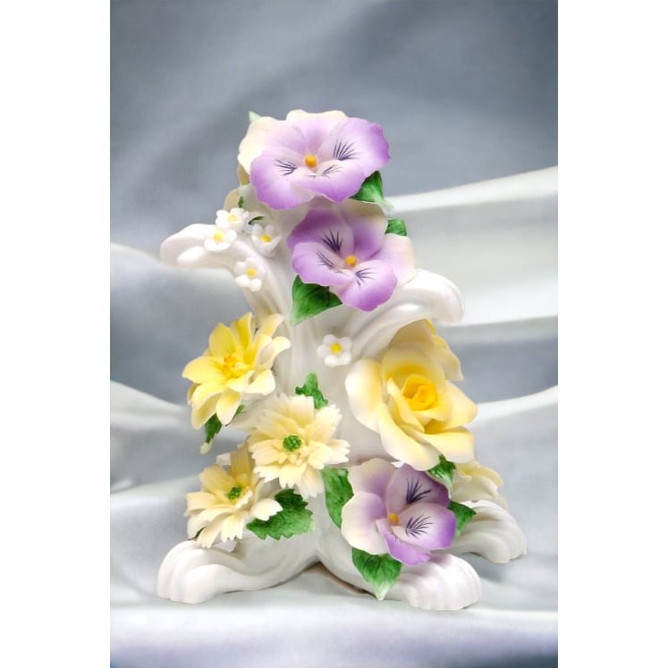 Ceramic Colorful Pansy Flowers Figurine Home D cor  , Image 1