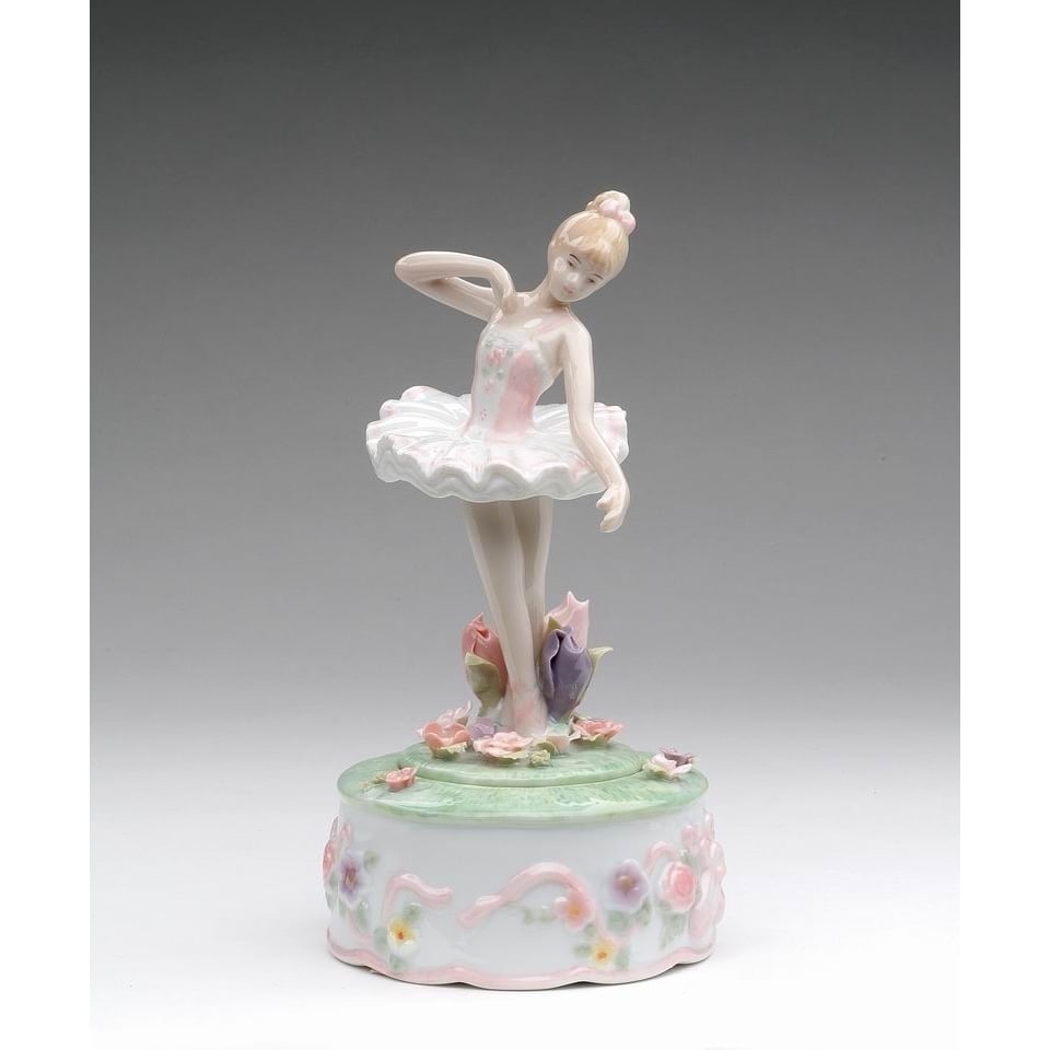 Ceramic Dancing Ballerina Music Box 4x4x7.5  Daughter Image 3