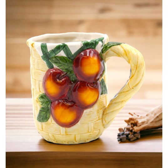 Ceramic Apple Basket Mug 12oz  Nature Lovers Image 1