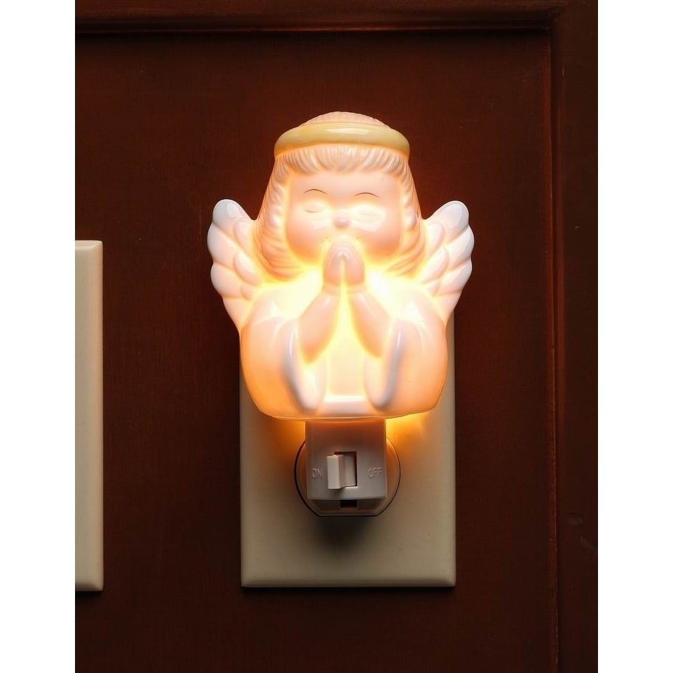 Ceramic Angel Nightlight 4in Image 3