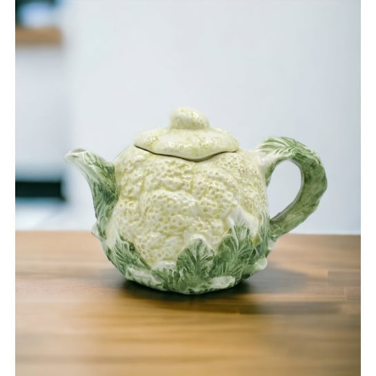 Ceramic Mini Cauliflower Teapot 2 1/4" Tea Party Image 2