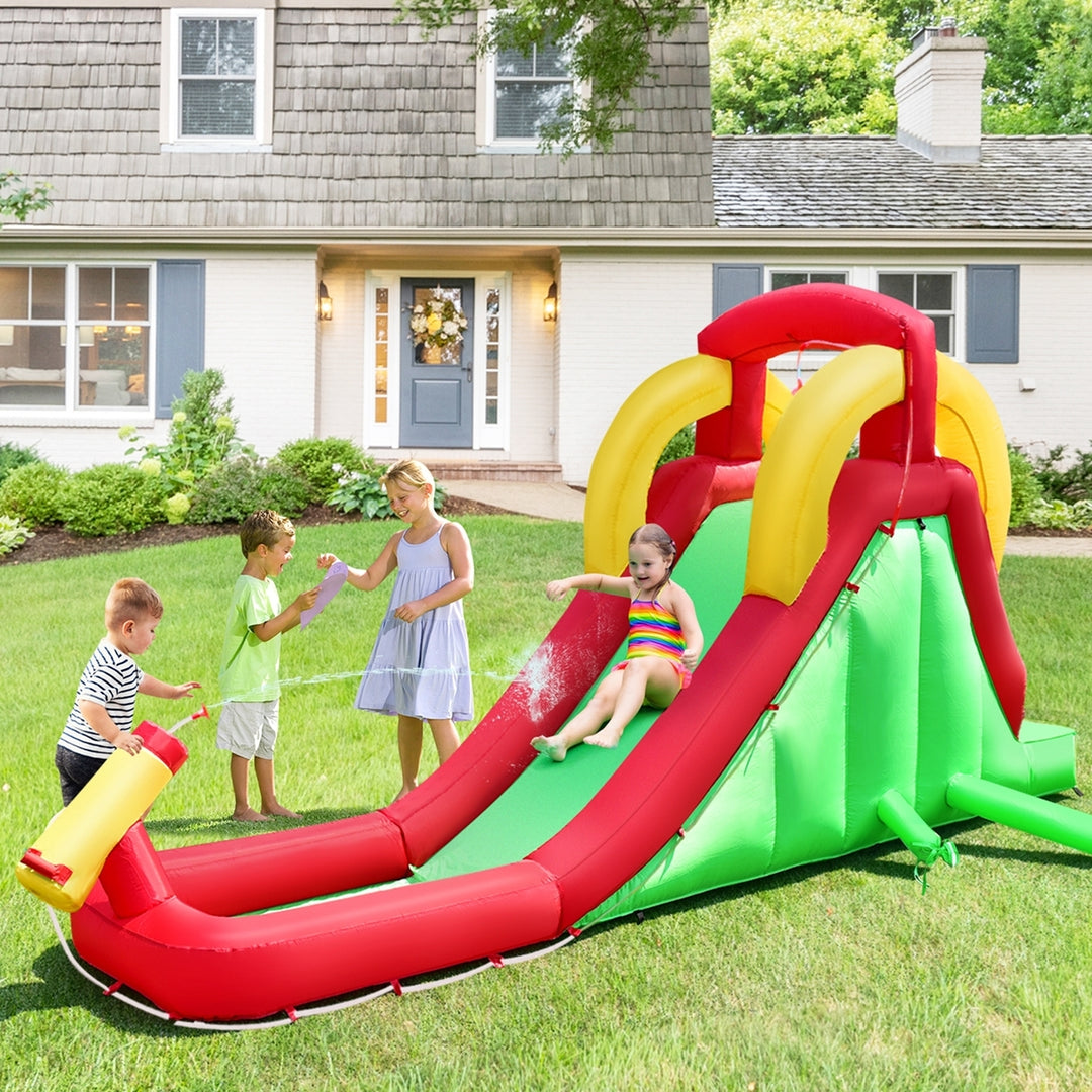 Inflatable Moonwalk Water Slide Bounce House Bouncer Kids Jumper Climbing Image 2