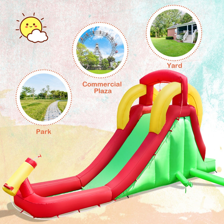 Inflatable Moonwalk Water Slide Bounce House Bouncer Kids Jumper Climbing Image 3