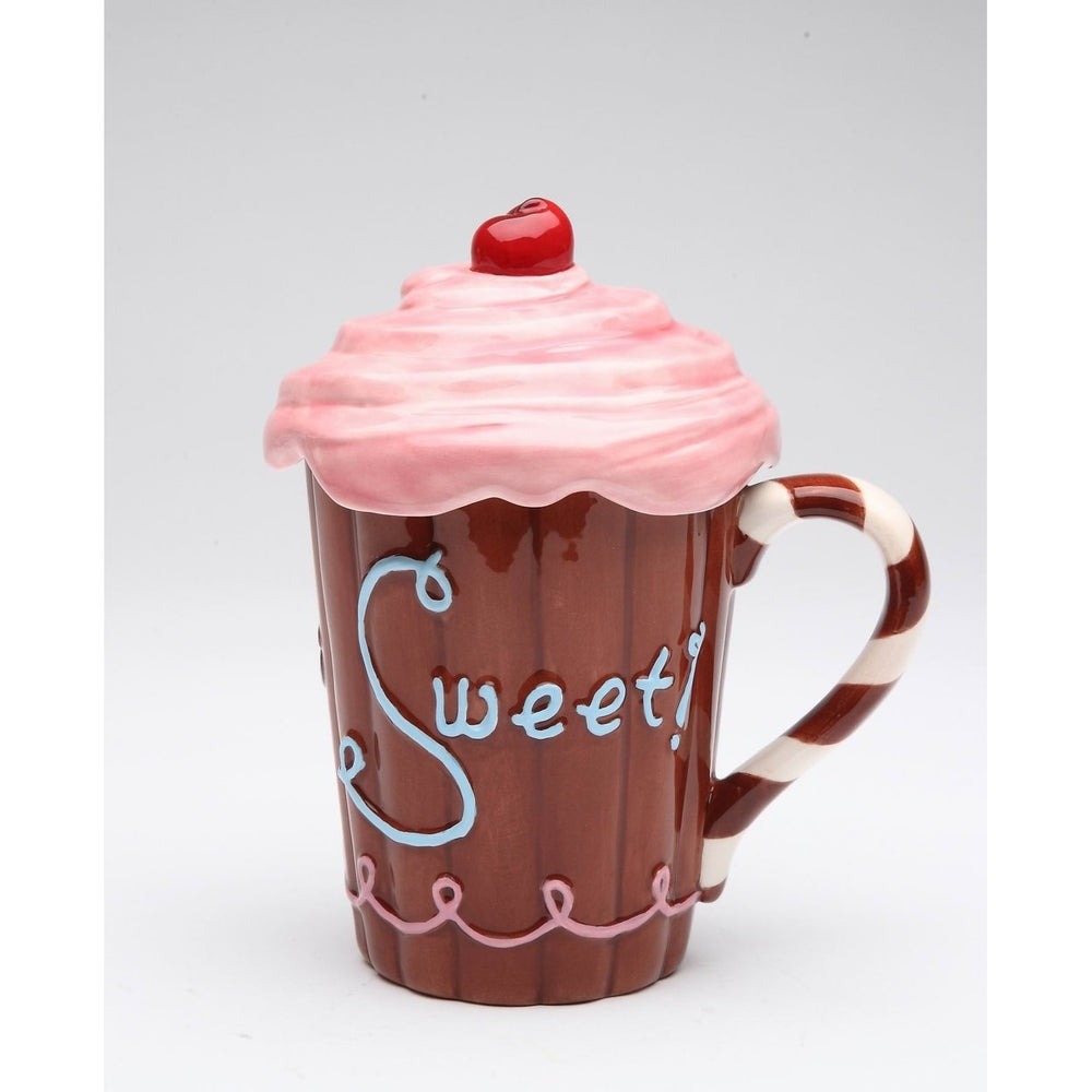 Ceramic Pink Cupcake Mug 10oz Tea Party Friend Coworker Image 2