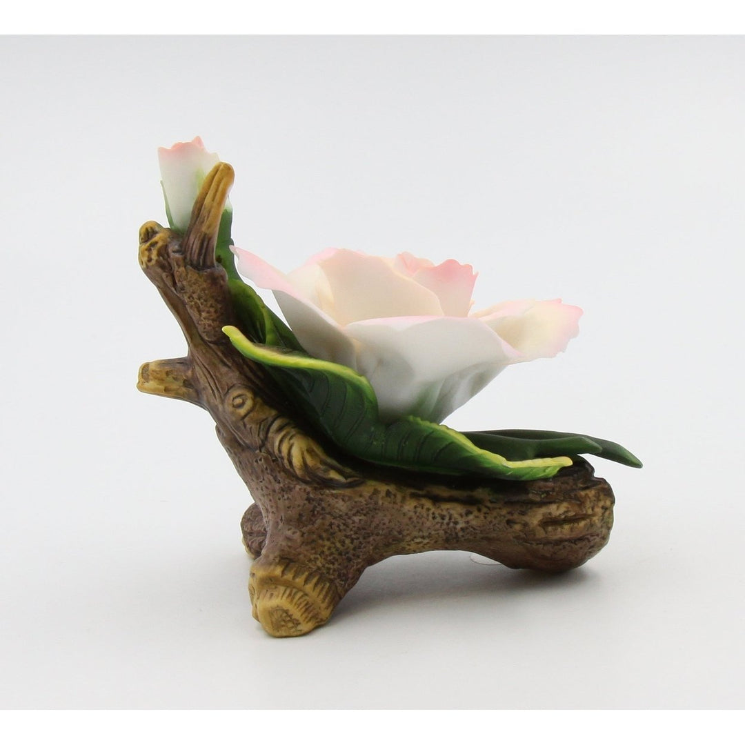 Ceramic Peace Rose Figurine 5 1/8"  Nature Image 3