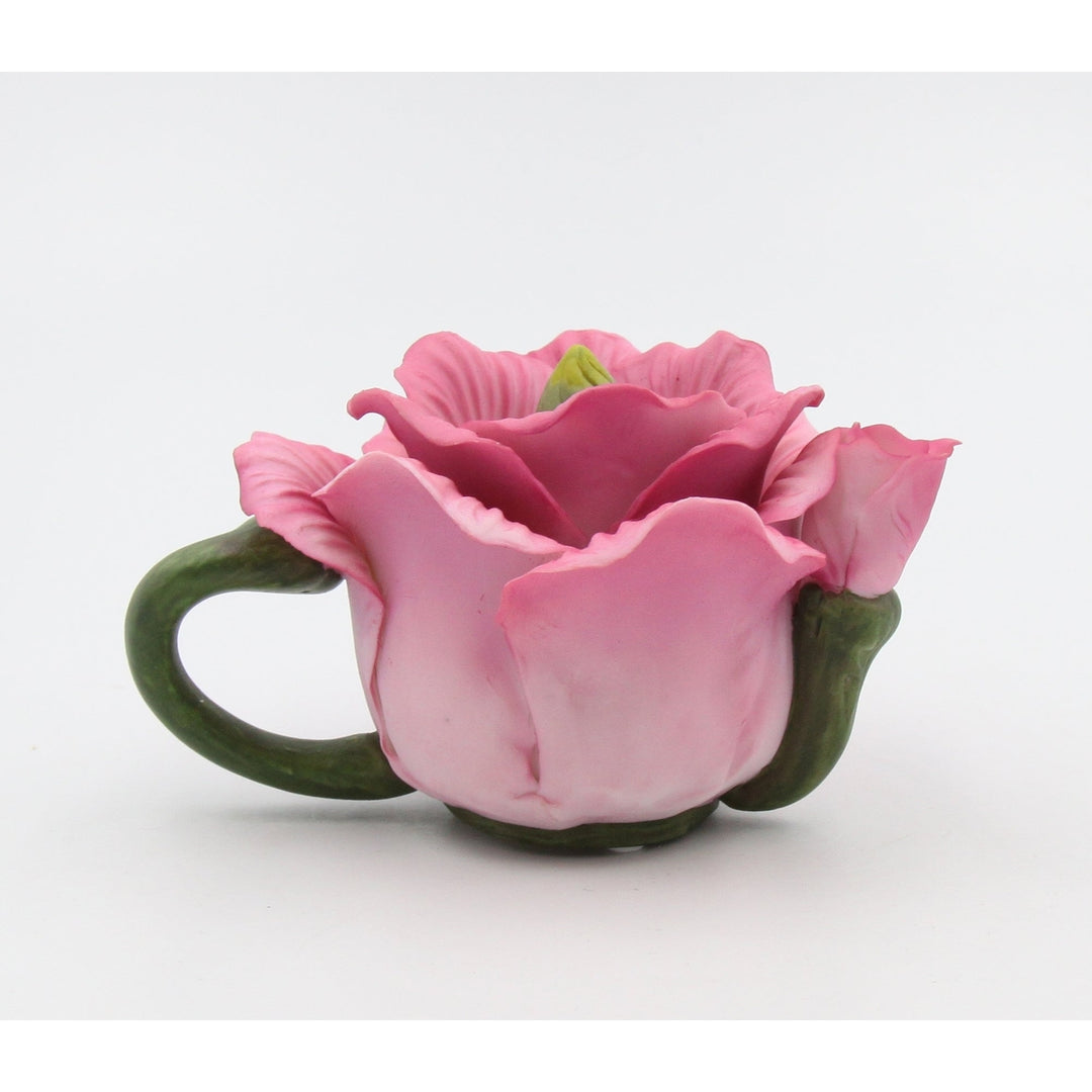 Ceramic Poppy Flower Teapot Figurine 4.75 Inches  Nature Image 3