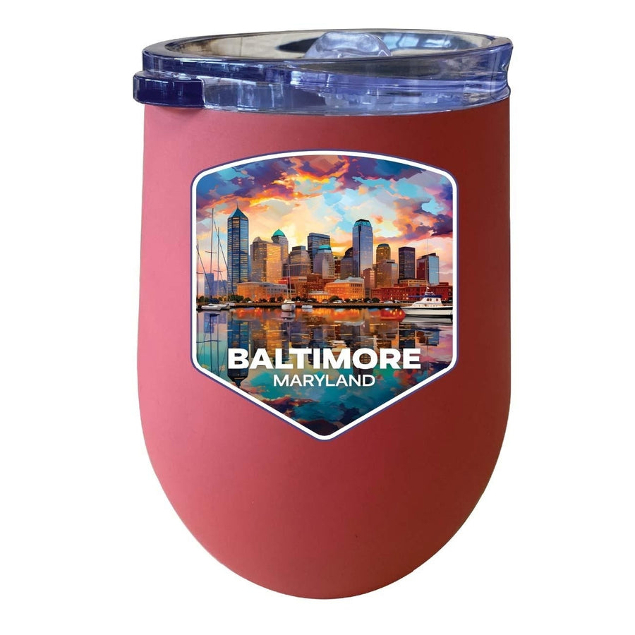 Baltimore Maryland A Souvenir 12 oz Insulated Wine Tumbler Image 1