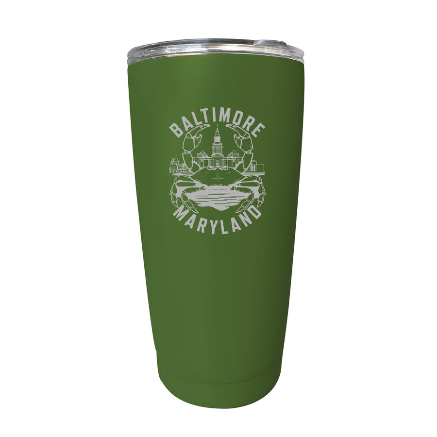 Baltimore Maryland A Souvenir 16 oz Engraved Insulated Tumbler Image 1