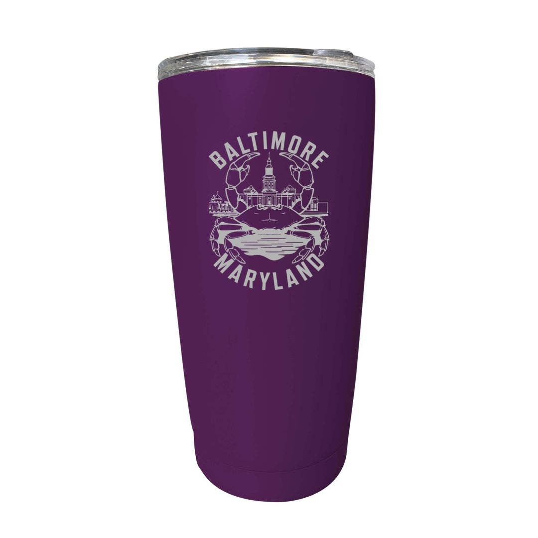 Baltimore Maryland A Souvenir 16 oz Engraved Insulated Tumbler Image 2