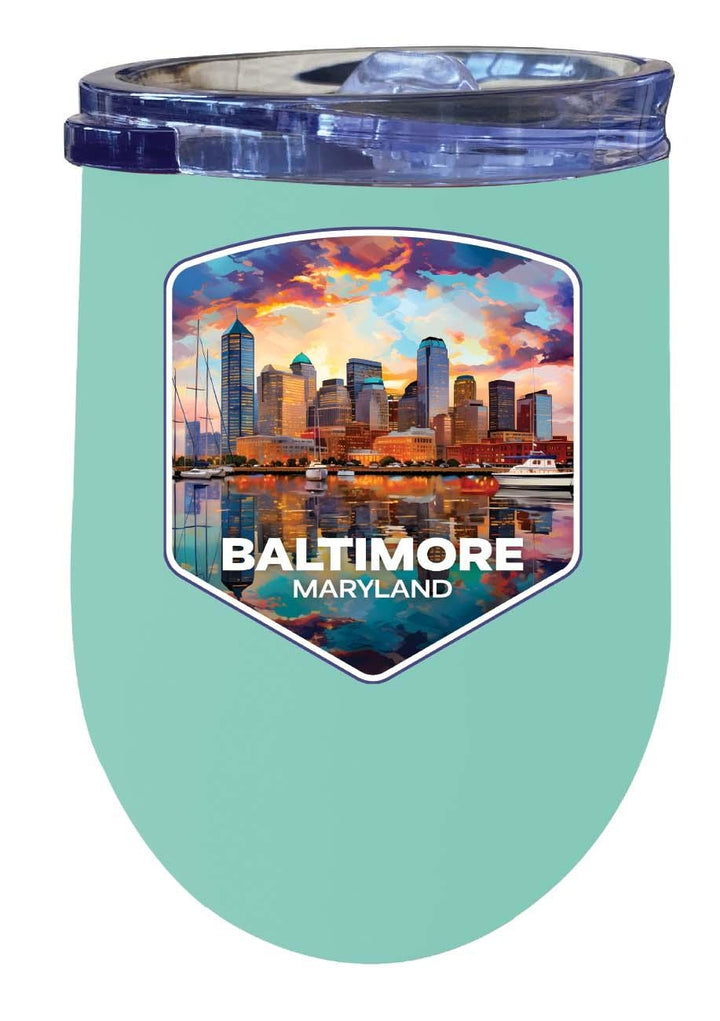 Baltimore Maryland A Souvenir 12 oz Insulated Wine Tumbler Image 4