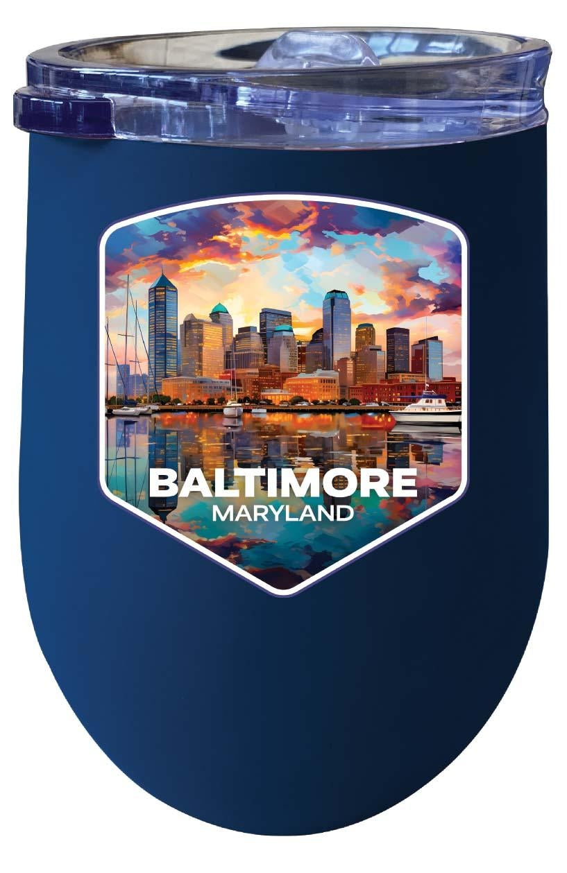 Baltimore Maryland A Souvenir 12 oz Insulated Wine Tumbler Image 4