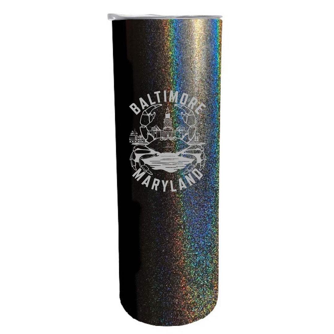 Baltimore Maryland A Souvenir 20 oz Engraved Insulated Skinny Tumbler Image 3