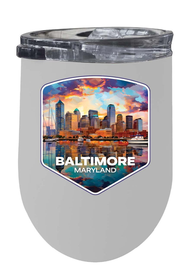 Baltimore Maryland A Souvenir 12 oz Insulated Wine Tumbler Image 6